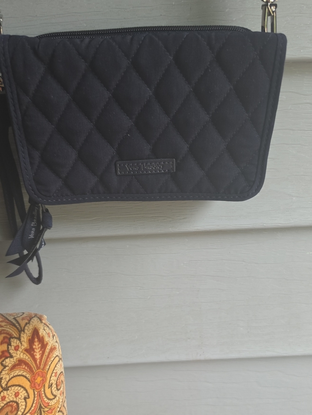 Vera Bradley Black Quilted Wristlet Wallet
